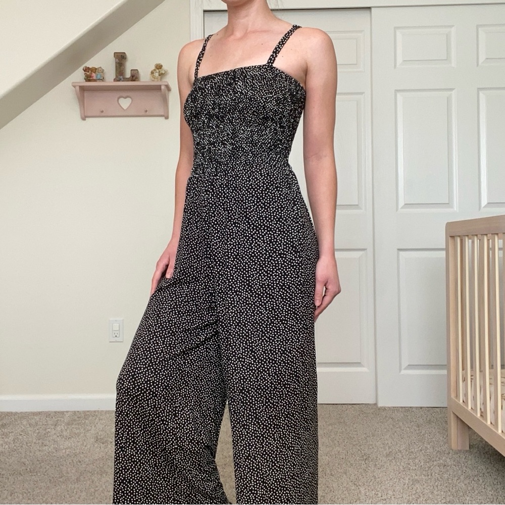 Old Navy black & white polka dot jumpsuit